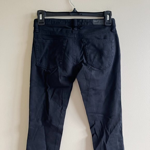 AG Adriano Goldschmied The Legging Ankle Super Skinny Stretch Black Jeans SZ 24R - Picture 5 of 7